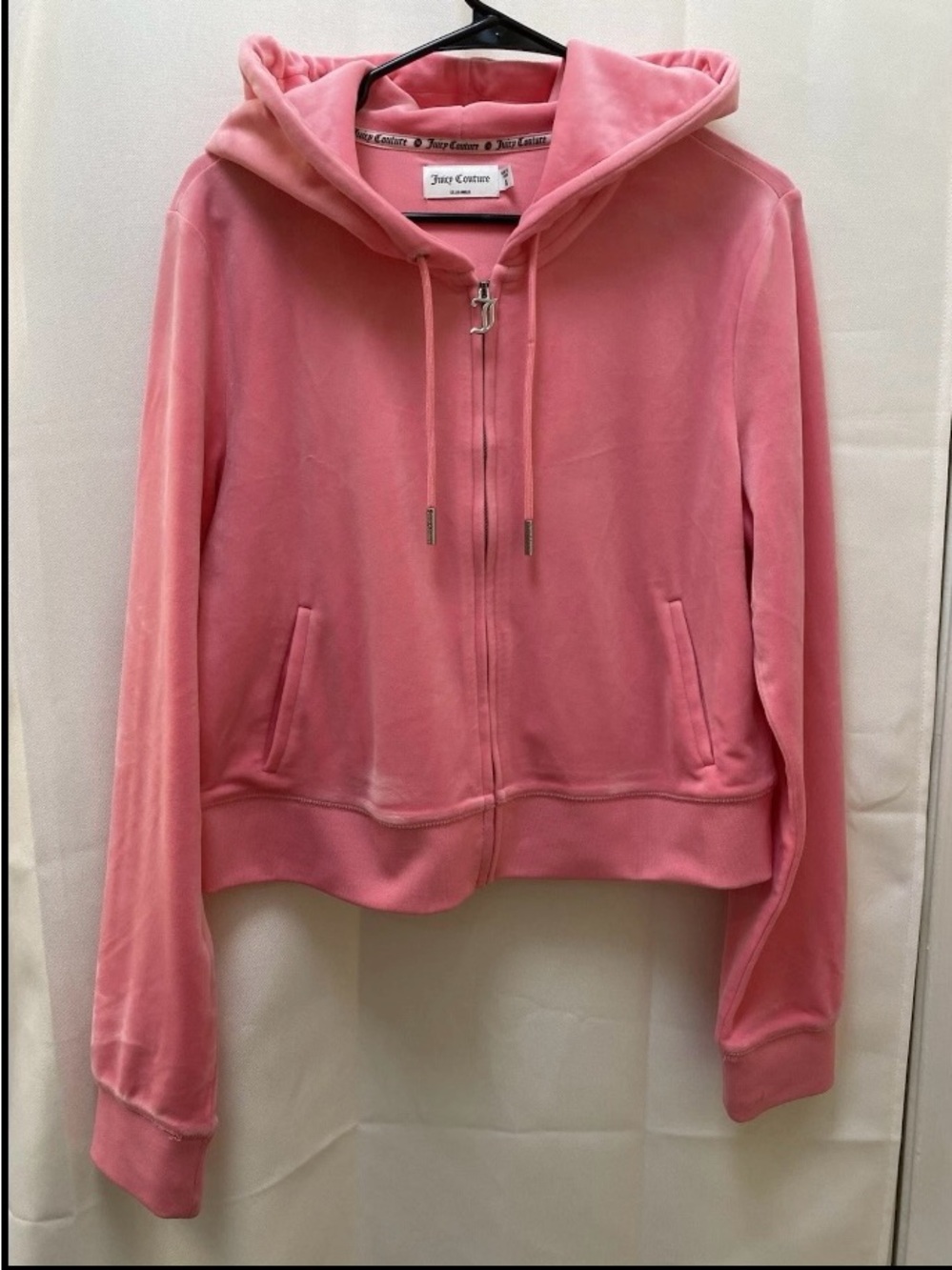 Juicy Couture Rose Pink Velour Zip Hoodie